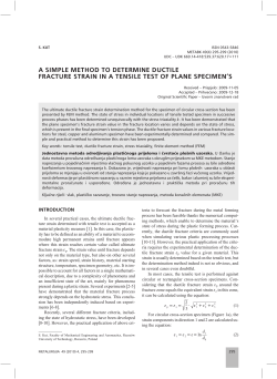A SIMPLE METHOD TO DETERMINE DUCTILE FRACTURE