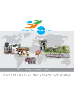NP Annual Report 2006 - Nonviolent Peaceforce