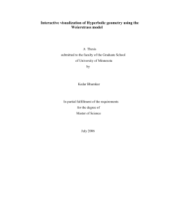 Interactive visualization of Hyperbolic geometry