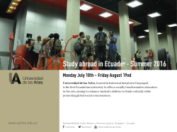 Study abroad in Ecuador - Summer 2016