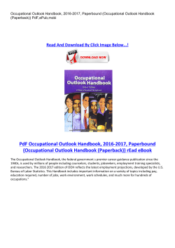 PdF Occupational Outlook Handbook, 2016-2017