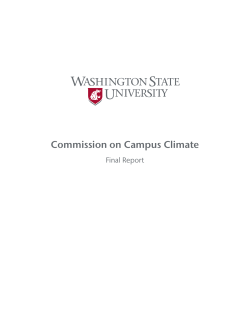 Commission on Campus Climate - WSU President