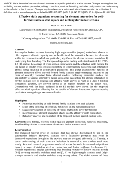 Effective width equations accounting for element interaction for cold