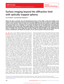 Surface imaging beyond the diffraction limit with optically trapped