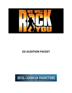 Oz Audition Material - Royal Caribbean Productions