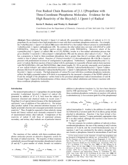 Free Radical Chain Reactions of [1.1.1]Propellane with Three