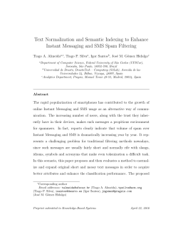Text Normalization and Semantic Indexing to Enhance Instant