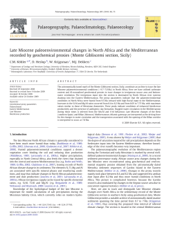 Late Miocene paleoenvironmental changes in North Africa and the
