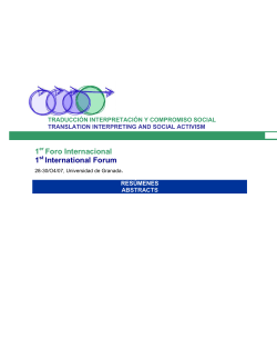 1 Foro Internacional 1 International Forum