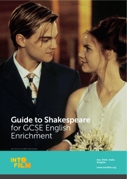 Guide to Shakespeare for GCSE English Enrichment
