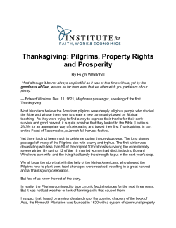 Thanksgiving: Pilgrims, Property Rights and Prosperity