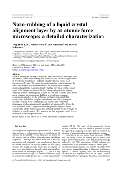 Nano-rubbing of a liquid crystal alignment layer by an