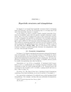 Hyperbolic structures and triangulations