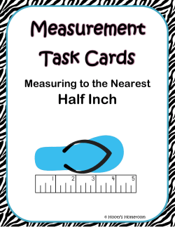 Measurement Task Cards