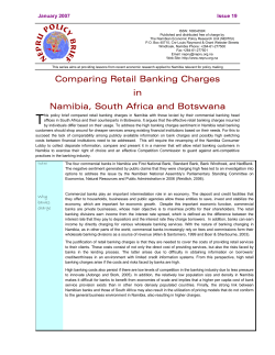 NPB19 Compare Retail Banking Charges In Namibia, RSA And