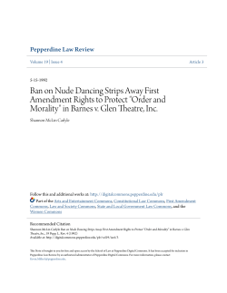 Ban on Nude Dancing Strips Away First Amendment Rights to Protect