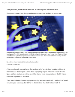 Five years on, the Great Recession is turning into a life sentence