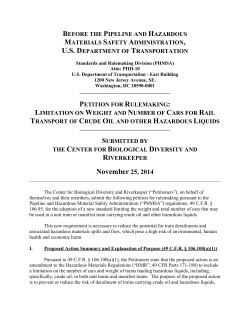 Oil Train Length Petition - Center for Biological Diversity