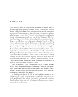 INTRODUCTION Greek Revival architecture, which became popular