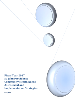 Fiscal Year 2017 St. John Providence Community Health Needs