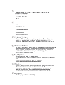 The Role of the Nurse The Role of the Nurse Key Objectives