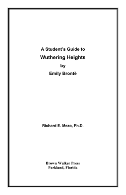 A Student`s Guide to Wuthering Heights by Emily