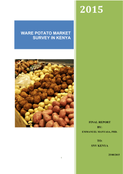 FINAL &ndash; Ware Potato Study Report