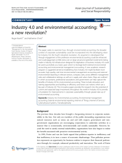 Industry 4.0 and environmental accounting: a new revolution?