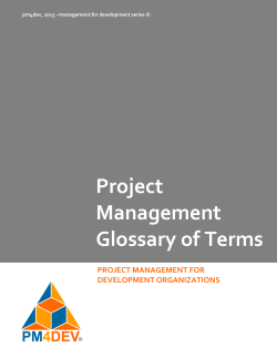 Project Management Glossary of Terms