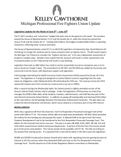 Michigan Professional Fire Fighters Union Update
