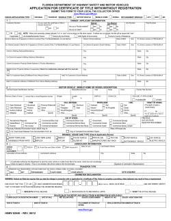 application for certificate of title with/without registration