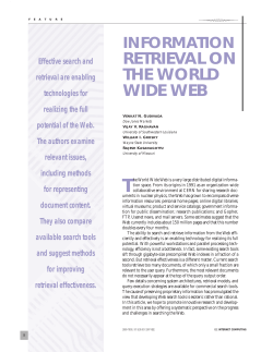 Information Retrieval on the World Wide Web