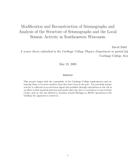 Modification and Reconstruction of Seismographs and Analysis of