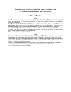Determination of Goundwater Potential as source of irrigation water