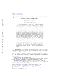 Quotient correlation