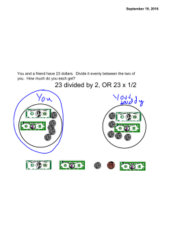 23 divided by 2, OR 23 x 1/2