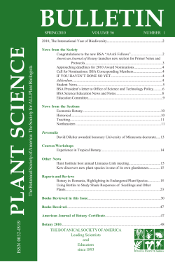 plant science - Botanical Society of America