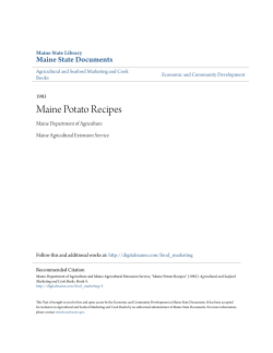 Maine Potato Recipes