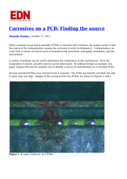 Corrosives on a PCB: Finding the source
