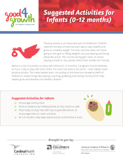 Suggested Activities for Infants (0-12 months)