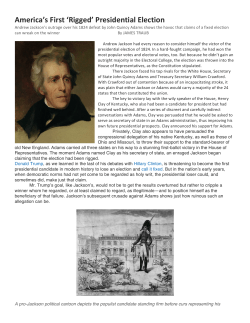 America`s First `Rigged` Presidential Election