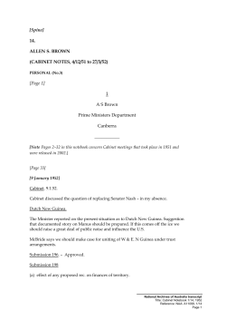 National Archives of Australia - Cabinet notebooks, 1952