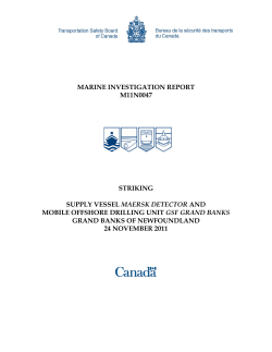 Marine Investigation Report M11N0047