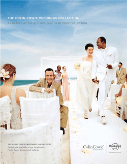 The COLIn COwIe weddIngs COLLeCTIOn