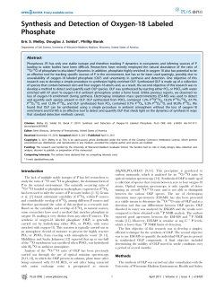 Synthesis and Detection of Oxygen-18 Labeled Phosphate