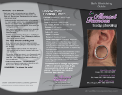 Almost Famous Body Piercing Safe Stretching Brochure