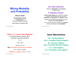 Mixing Modality and Probability