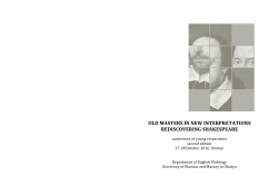 old masters in new interpretations rediscovering shakespeare