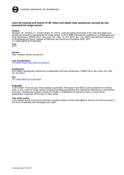 Joint de-noising and fusion of 2D video and depth map sequences