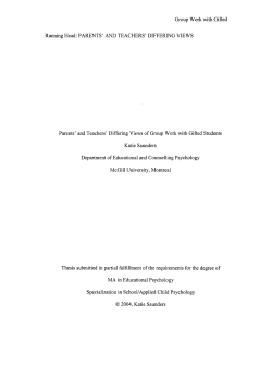 PARENTS` AND TEACHERS` DIFFERING VIEWS